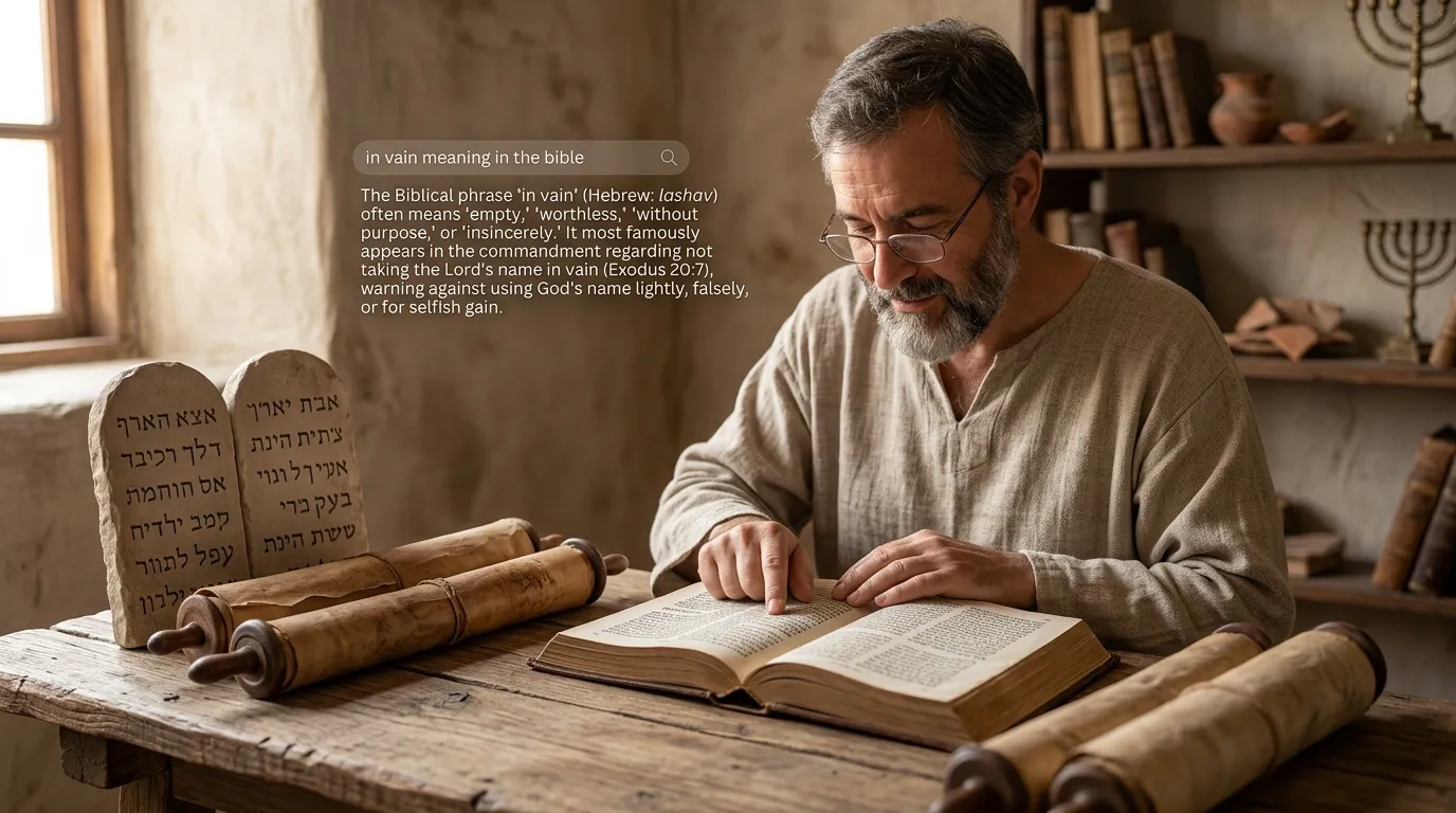 In Vain Meaning in the Bible